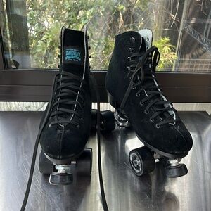 Sure Grip Boardwalk Black Suede Roller Skates men’s size 10